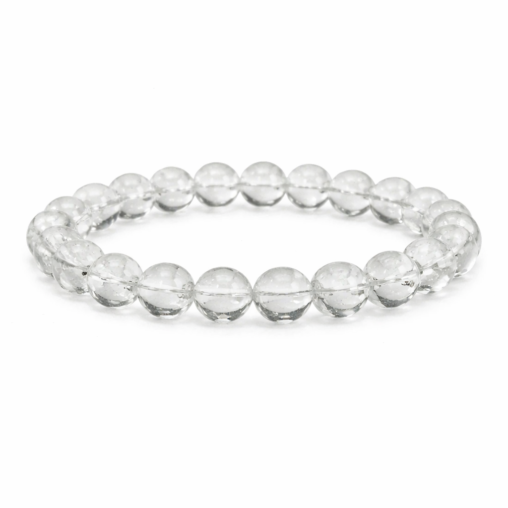 Pulseira de Quartzo Cristal – Esferas 8 mm