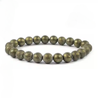 Pulseira de Pirite – Esferas 8 mm