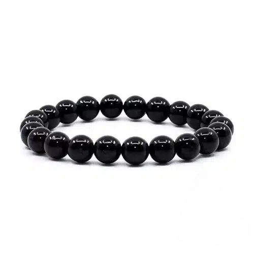 Pulseira de Turmalina Negra – Esferas 8 mm